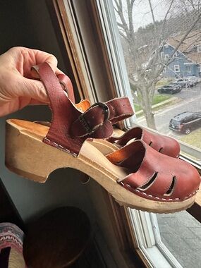 RARE Vintage MIA Sofia Leather Swedish Clogs Maryjane’s Sz 8 Granola Chic